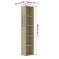 vidaXL Estantería madera contrachapada color roble 40x30x189 cm vidaXL Estantería madera contrachapada color roble 40x30x189 cm