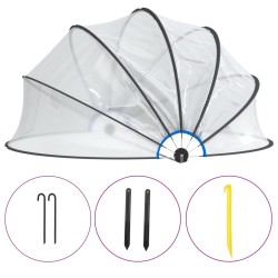 vidaXL Cúpula para piscina redonda PVC 406x203 cm