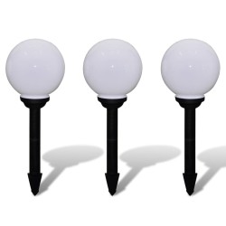vidaXL Lámparas de camino de jardín 3 uds LED 20 cm con pincho