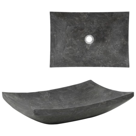 vidaXL Lavabo 50x35x12 cm mármol negro