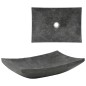 vidaXL Lavabo 50x35x12 cm mármol negro vidaXL Lavabo 50x35x12 cm mármol negro