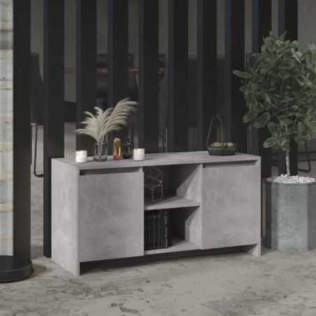 vidaXL Mueble de TV madera contrachapada gris hormigón 102x37,5x52,5cm