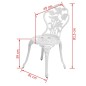 vidaXL Sillas de jardín bistró 2 unidades aluminio fundido blanco vidaXL Sillas de jardín bistró 2 unidades aluminio fundido blanco