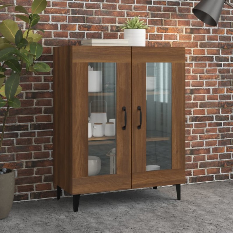 vidaXL Aparador de madera de ingeniería marrón roble 69,5x34x90 cm vidaXL Aparador de madera de ingeniería marrón roble 69,5x34x90 cm