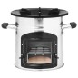 vidaXL Cocina leña camping acero inoxidable plateado 45,5x33x25,5 cm