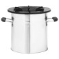 vidaXL Cocina leña camping acero inoxidable plateado 45,5x33x25,5 cm