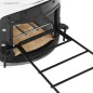 vidaXL Cocina leña camping acero inoxidable plateado 45,5x33x25,5 cm