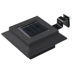 vidaXL Lámparas solares de exterior LED cuadradas 6 uds 12 cm negro