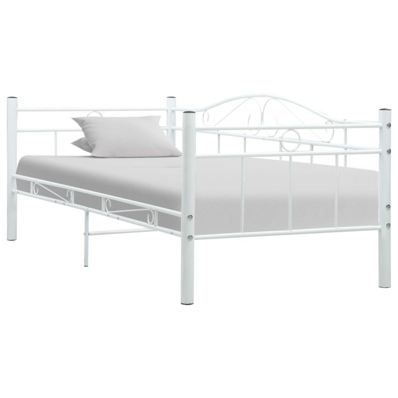 vidaXL Estructura de cama de metal blanco 90x200 cm vidaXL Estructura de cama de metal blanco 90x200 cm