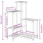 vidaXL Soporte para flores de madera maciza abeto 62,5x61,5x101,5 cm vidaXL Soporte para flores de madera maciza abeto 62,5x61,5x101,5 cm