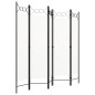 vidaXL Biombo divisor de 5 paneles blanco crema 200x180 cm vidaXL Biombo divisor de 5 paneles blanco crema 200x180 cm