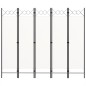 vidaXL Biombo divisor de 5 paneles blanco crema 200x180 cm vidaXL Biombo divisor de 5 paneles blanco crema 200x180 cm