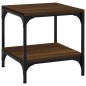 vidaXL Mesa de centro madera contrachapada roble marrón 50x50x40 cm