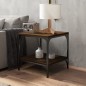 vidaXL Mesa de centro madera contrachapada roble marrón 50x50x40 cm