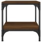 vidaXL Mesa de centro madera contrachapada roble marrón 50x50x40 cm