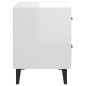 vidaXL Mesitas de noche 2 unidades blanco brillante 40x35x47,5 cm vidaXL Mesitas de noche 2 unidades blanco brillante 40x35x47,5 cm
