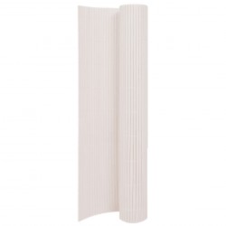 vidaXL Valla de jardín de doble cara blanca 110x500 cm 