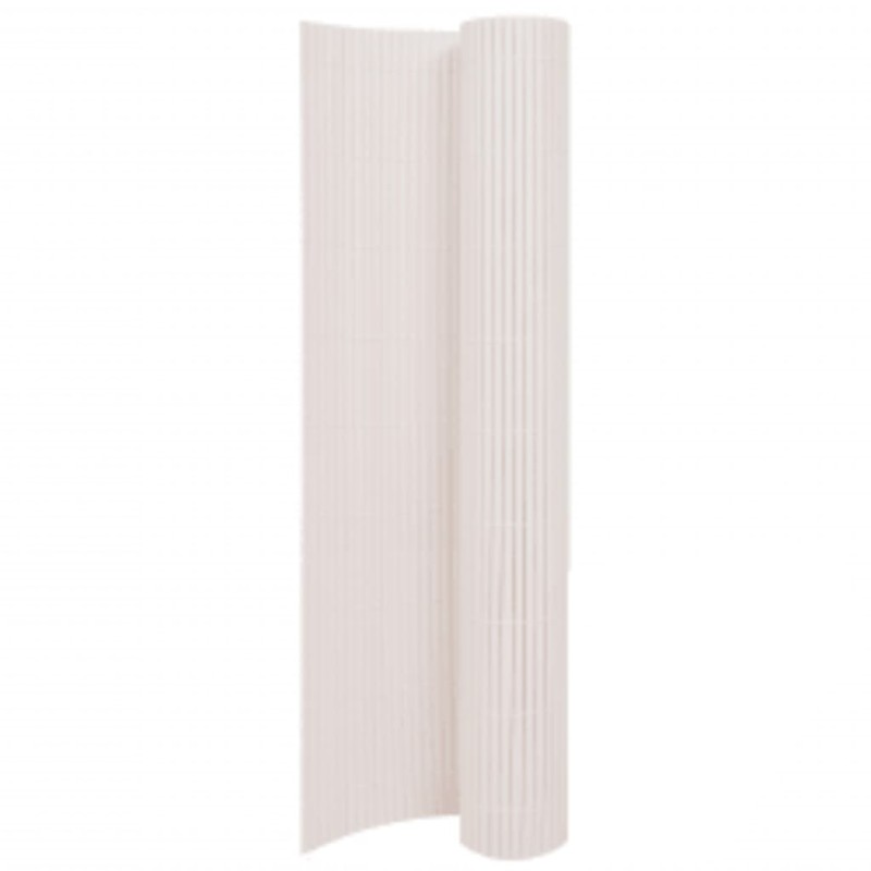 vidaXL Valla de jardín de doble cara blanca 110x500 cm vidaXL Valla de jardín de doble cara blanca 110x500 cm