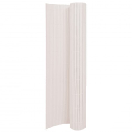 vidaXL Valla de jardín de doble cara blanca 110x500 cm 