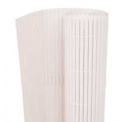 vidaXL Valla de jardín de doble cara blanca 110x500 cm 