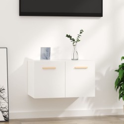 vidaXL Armario pared madera contrachapada blanco brillo 60x36,5x35 cm