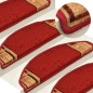 vidaXL Alfombrilla autoadhesiva de escalera 15 uds roja 65x21x4 cm vidaXL Alfombrilla autoadhesiva de escalera 15 uds roja 65x21x4 cm