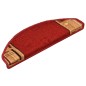 vidaXL Alfombrilla autoadhesiva de escalera 15 uds roja 65x21x4 cm vidaXL Alfombrilla autoadhesiva de escalera 15 uds roja 65x21x4 cm