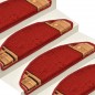 vidaXL Alfombrilla autoadhesiva de escalera 15 uds roja 65x21x4 cm vidaXL Alfombrilla autoadhesiva de escalera 15 uds roja 65x21x4 cm