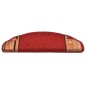 vidaXL Alfombrilla autoadhesiva de escalera 15 uds roja 65x21x4 cm vidaXL Alfombrilla autoadhesiva de escalera 15 uds roja 65x21x4 cm