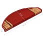 vidaXL Alfombrilla autoadhesiva de escalera 15 uds roja 65x21x4 cm vidaXL Alfombrilla autoadhesiva de escalera 15 uds roja 65x21x4 cm