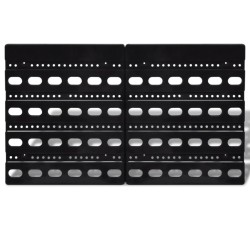 vidaXL Cajas de almacenaje de garaje de pared 30 pzas azul y rojo