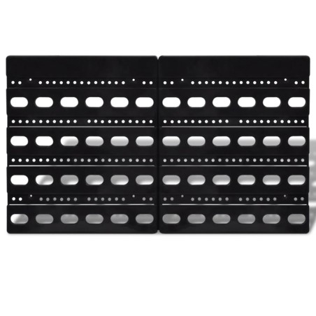 vidaXL Cajas de almacenaje de garaje de pared 30 pzas azul y rojo