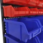 vidaXL Cajas de almacenaje de garaje de pared 30 pzas azul y rojo vidaXL Cajas de almacenaje de garaje de pared 30 pzas azul y rojo