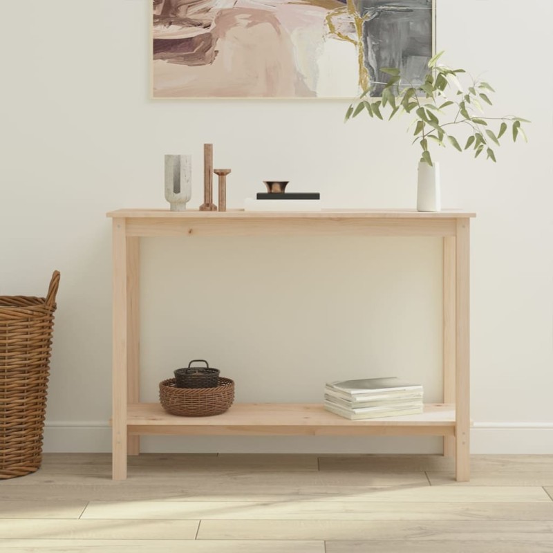 vidaXL Mesa consola madera maciza de pino 110x40x80 cm vidaXL Mesa consola madera maciza de pino 110x40x80 cm