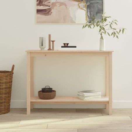 vidaXL Mesa consola madera maciza de pino 110x40x80 cm