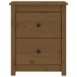 vidaXL Mesitas de noche 2 uds madera de pino marrón miel 50x35x61,5 cm vidaXL Mesitas de noche 2 uds madera de pino marrón miel 50x35x61,5 cm