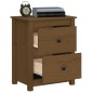 vidaXL Mesitas de noche 2 uds madera de pino marrón miel 50x35x61,5 cm vidaXL Mesitas de noche 2 uds madera de pino marrón miel 50x35x61,5 cm