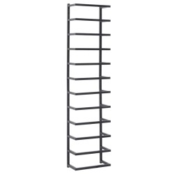 vidaXL Toallero de acero negro 24x12x96 cm