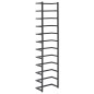 vidaXL Toallero de acero negro 24x12x96 cm vidaXL Toallero de acero negro 24x12x96 cm
