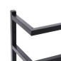 vidaXL Toallero de acero negro 24x12x96 cm vidaXL Toallero de acero negro 24x12x96 cm