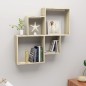 vidaXL Estante cubo de pared contrachapado roble Sonoma 80x15x78,5 cm vidaXL Estante cubo de pared contrachapado roble Sonoma 80x15x78,5 cm