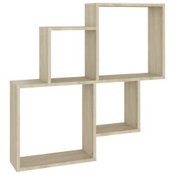vidaXL Estante cubo de pared contrachapado roble Sonoma 80x15x78,5 cm