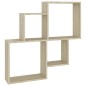 vidaXL Estante cubo de pared contrachapado roble Sonoma 80x15x78,5 cm vidaXL Estante cubo de pared contrachapado roble Sonoma 80x15x78,5 cm