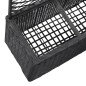 vidaXL Enrejado y arriate 3 macetas ratán sintético negro 83x30x130 cm vidaXL Enrejado y arriate 3 macetas ratán sintético negro 83x30x130 cm