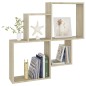 vidaXL Estante cubo de pared contrachapado roble Sonoma 80x15x78,5 cm vidaXL Estante cubo de pared contrachapado roble Sonoma 80x15x78,5 cm