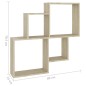 vidaXL Estante cubo de pared contrachapado roble Sonoma 80x15x78,5 cm vidaXL Estante cubo de pared contrachapado roble Sonoma 80x15x78,5 cm