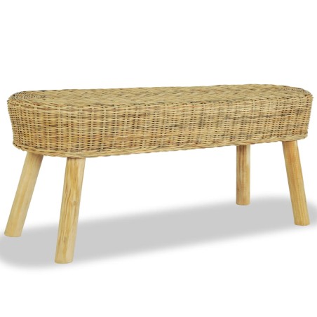 vidaXL Banco de recibidor 110x35x45 cm ratán natural