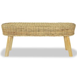 vidaXL Banco de recibidor 110x35x45 cm ratán natural