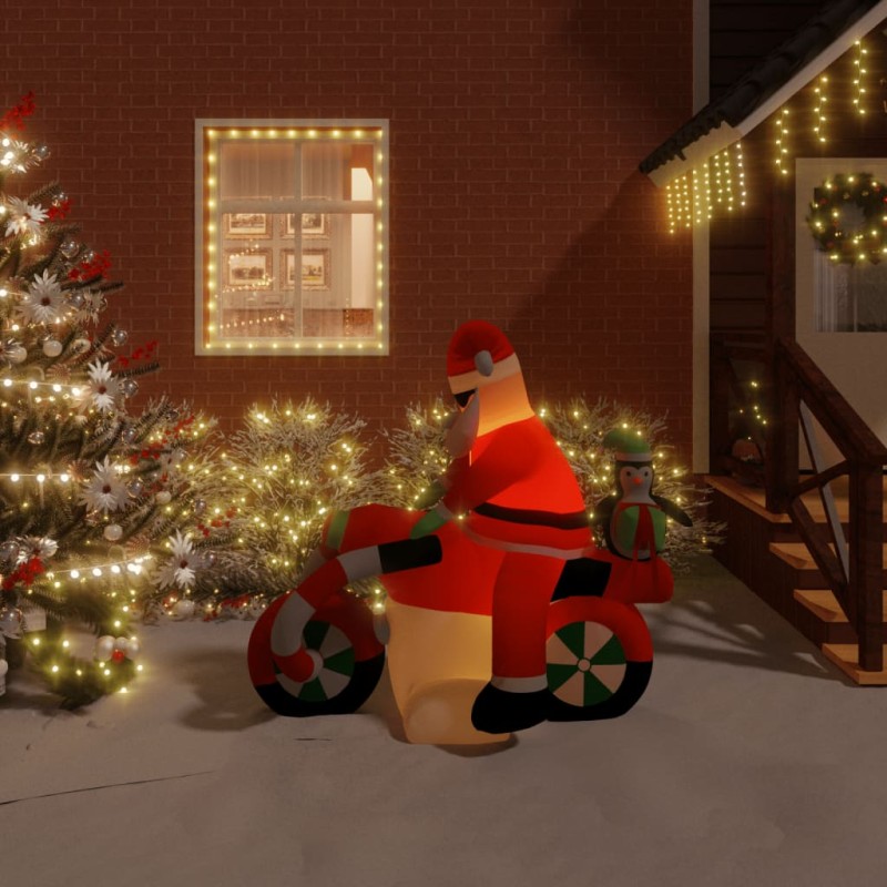 vidaXL Papá Noel inflable de Navidad con luces LED 156 cm vidaXL Papá Noel inflable de Navidad con luces LED 156 cm
