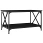vidaXL Mesa de centro madera contrachapada y hierro negro 80x50x45 cm vidaXL Mesa de centro madera contrachapada y hierro negro 80x50x45 cm